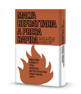 Malta refrattaria a presa rapida